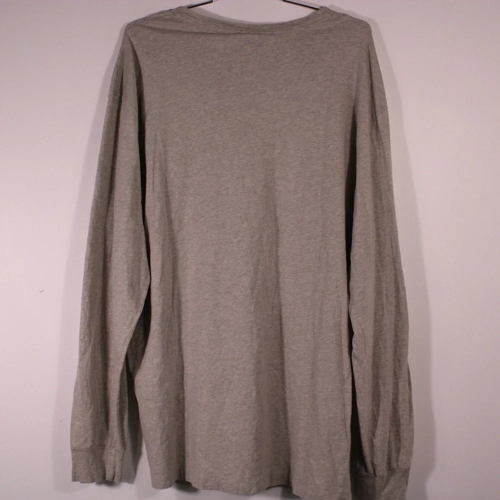 Polo Ralph Lauren Shirts Mens L Light Gray 100% Cotton Long‎ Sleeve Pocket Logo